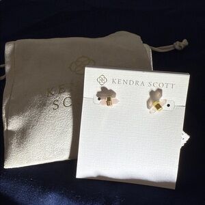 Kendra Scott Blush and Gold Stud Earrings